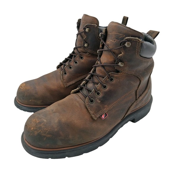 Red Wing Shoes 912 Boots Mens Size 10.5 Brown Leather Work Combat Ankle EH